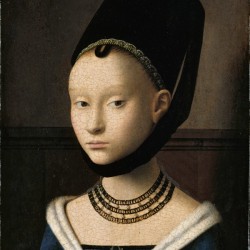 Portrait of a Young Woman with a black hat